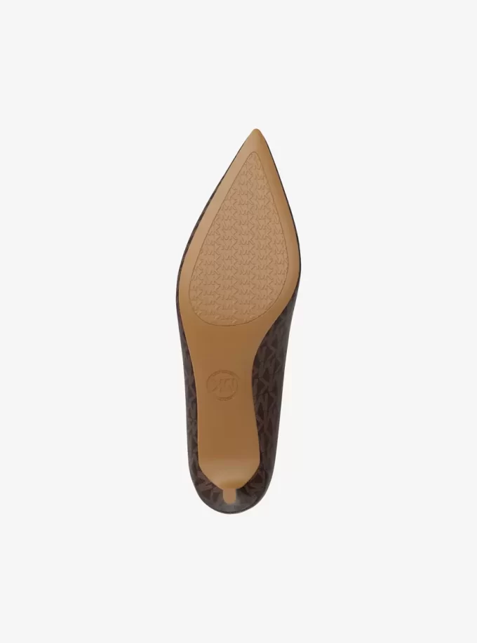 Alina Flex Signature Logo Kitten Heel Pump