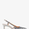 Alora Metallic Crocodile Embossed Leather Slingback Pump Alora Metallic Crocodile Embossed Leather Slingback Pump