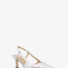 Alora Metallic Snake Embossed Leather Slingback Pump Alora Metallic Snake Embossed Leather Slingback Pump