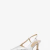 Alora Metallic Snake Embossed Leather Slingback Pump Alora Metallic Snake Embossed Leather Slingback Pump