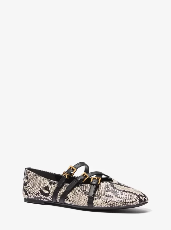 Baleriny Indy Snake Embossed Leather Baleriny Indy Snake Embossed Leather