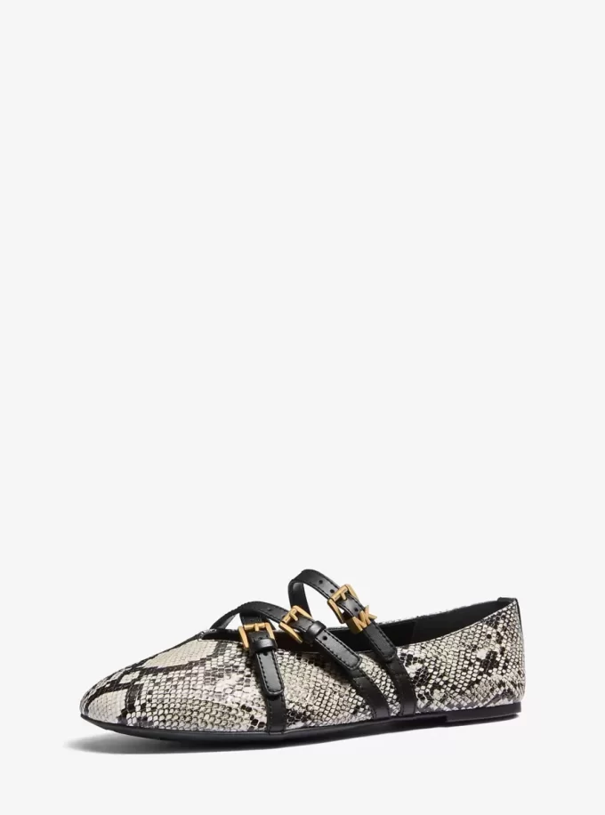 Baleriny Indy Snake Embossed Leather Baleriny Indy Snake Embossed Leather