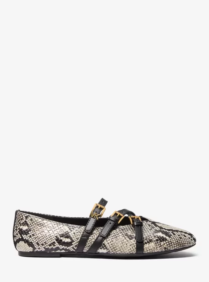 Baleriny Indy Snake Embossed Leather Baleriny Indy Snake Embossed Leather