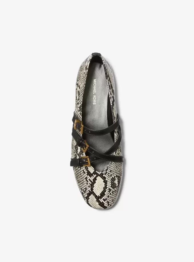 Baleriny Indy Snake Embossed Leather Baleriny Indy Snake Embossed Leather