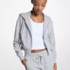 Bluza z kapturem i zamkiem błyskawicznym z żakardowym logo Bluza z kapturem i zamkiem błyskawicznym z żakardowym logo