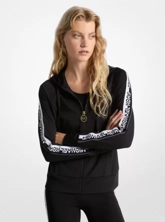 Bluza z kapturem i zamkiem błyskawicznym z logo
