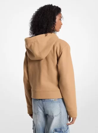 Bluza z kapturem i zamkiem błyskawicznym z mieszanki wełny