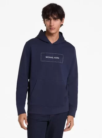 Bluza z kapturem z mieszanki bawełny i logo Bluza z kapturem z mieszanki bawełny i logo
