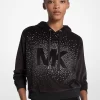 Bluza z kapturem z weluru z ozdobnym logo Bluza z kapturem z weluru z ozdobnym logo
