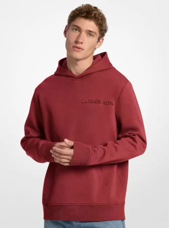 Bluza z kapturem z wytłoczonym logo z mieszanki bawełny Bluza z kapturem z wytłoczonym logo z mieszanki bawełny
