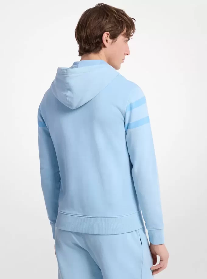 Bluza z kapturem zapinana na zamek z bawełny barwionej na kolor logo