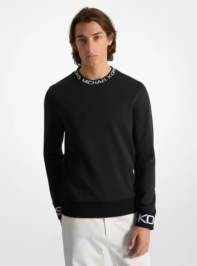 Bluza z mieszanki bawełny z logo Bluza z mieszanki bawełny z logo