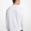 Bluza z okrągłym dekoltem i graficznym logo z mieszanki bawełny Bluza z okrągłym dekoltem i graficznym logo z mieszanki bawełny