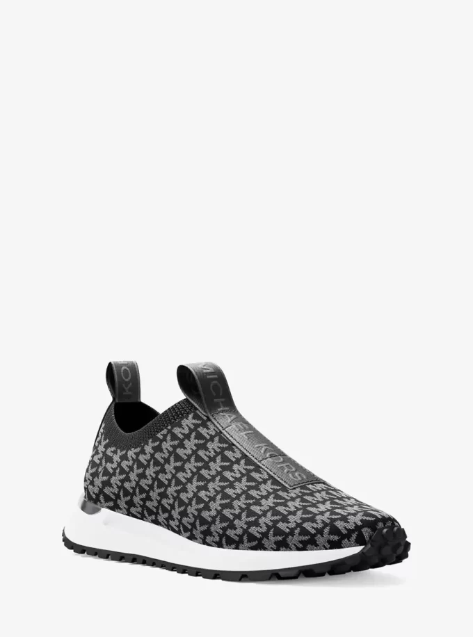 Bodie Metallic Logo Knit Slip-On Sneaker