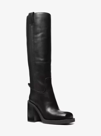 Botki Houston Leather Block Heel