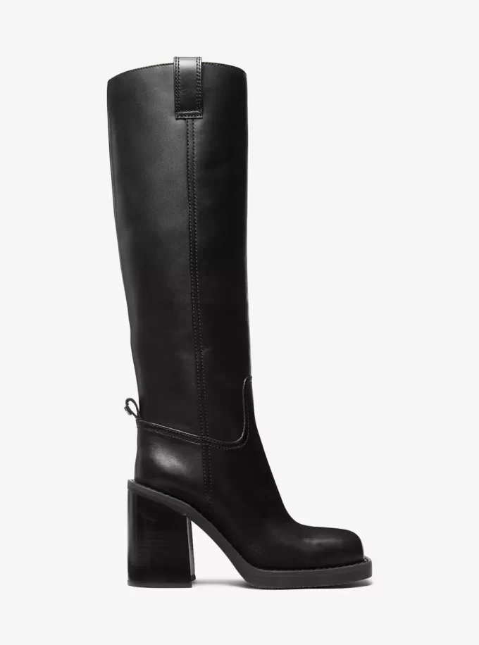 Botki Houston Leather Block Heel