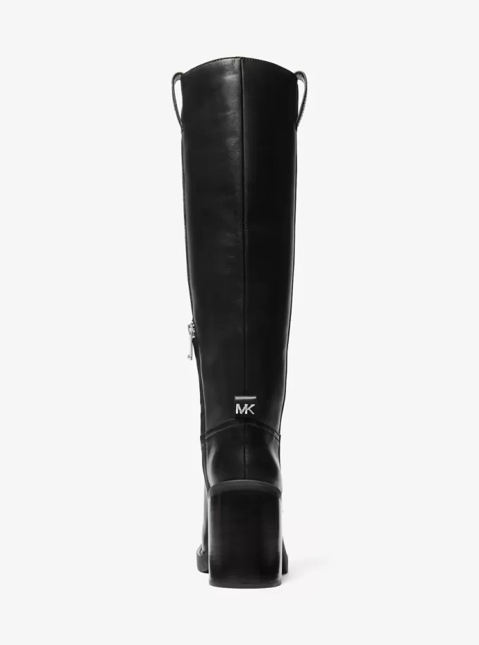 Botki Houston Leather Block Heel
