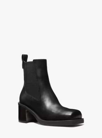 Botki Houston Leather Block Heel Ankle Boots Botki Houston Leather Block Heel Ankle Boots