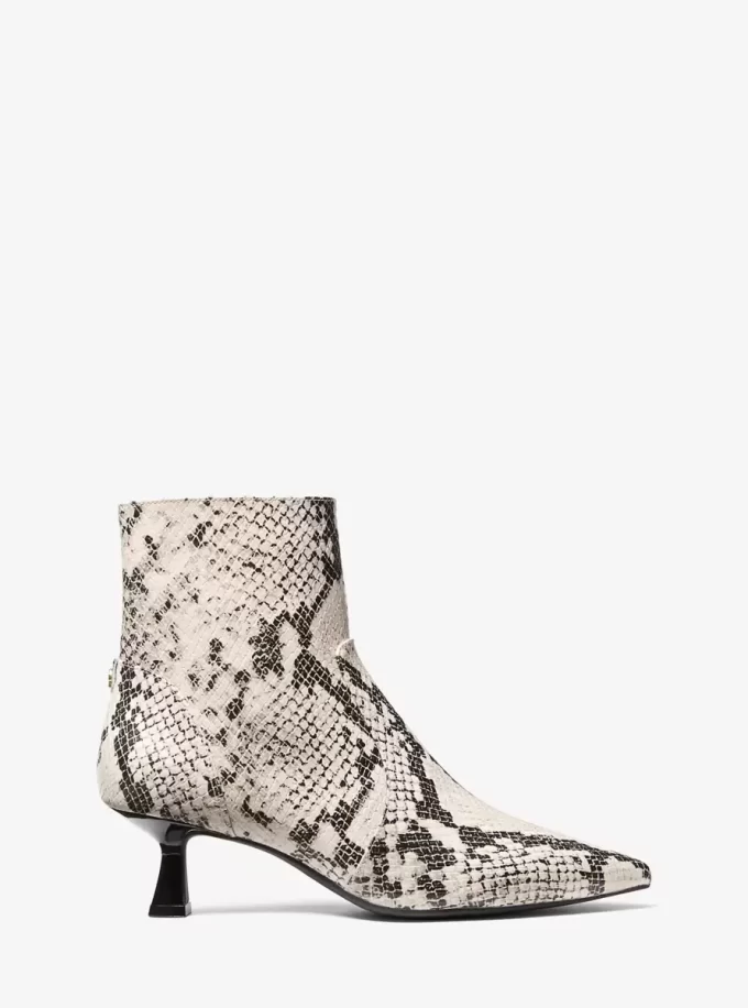 Buty Amali z wytłoczonym wzorem węża