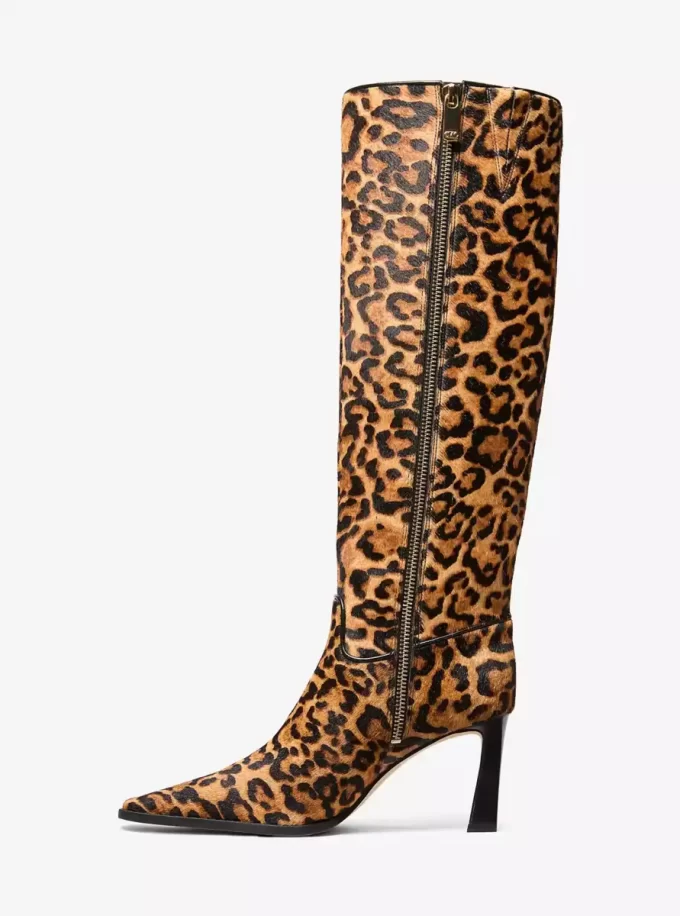 Buty Darrah z nadrukiem w panterkę z cielęcej skóry Buty Darrah z nadrukiem w panterkę z cielęcej skóry