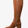 Buty Ella Suede Wide Calf Block Heel Buty Ella Suede Wide Calf Block Heel