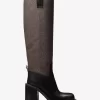 Buty Houston Signature z logo i skórzanym obcasem blokowym Buty Houston Signature z logo i skórzanym obcasem blokowym