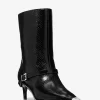 Buty Kasia ze skóry z wytłoczonym wzorem węża i klamrą Buty Kasia ze skóry z wytłoczonym wzorem węża i klamrą
