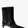 Buty Kasia ze skóry z wytłoczonym wzorem węża i klamrą Buty Kasia ze skóry z wytłoczonym wzorem węża i klamrą