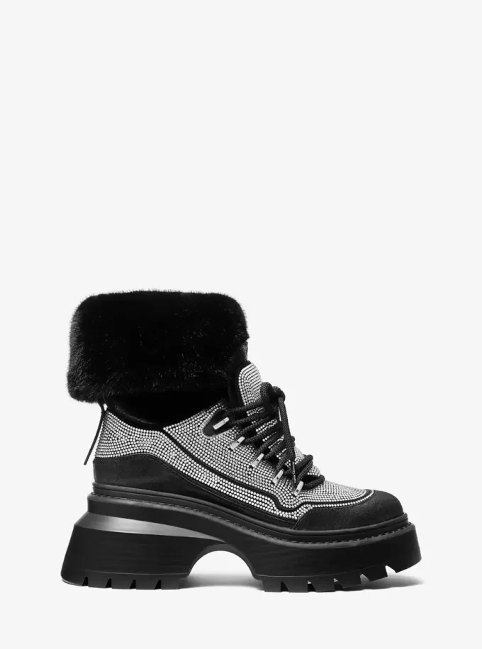 Buty Shiloh Embellished Mixed-Media Buty Shiloh Embellished Mixed-Media