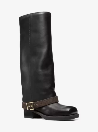 Buty skórzane Colby z logo Signature Buty skórzane Colby z logo Signature