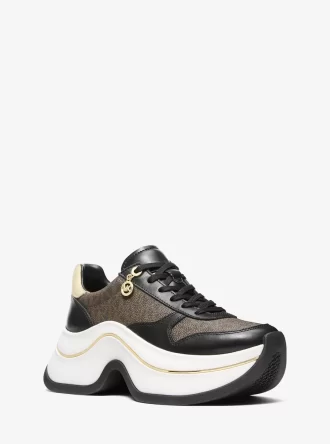 Buty sportowe Arla ze skóry i zamszu