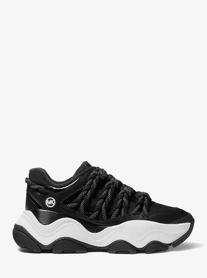 Buty sportowe Atlas Cord ze skóry i siateczki