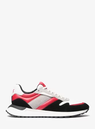 Buty sportowe Dax Color-Block ze skóry i zamszu