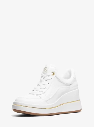Buty sportowe na koturnie Emmy ze skóry i siateczki