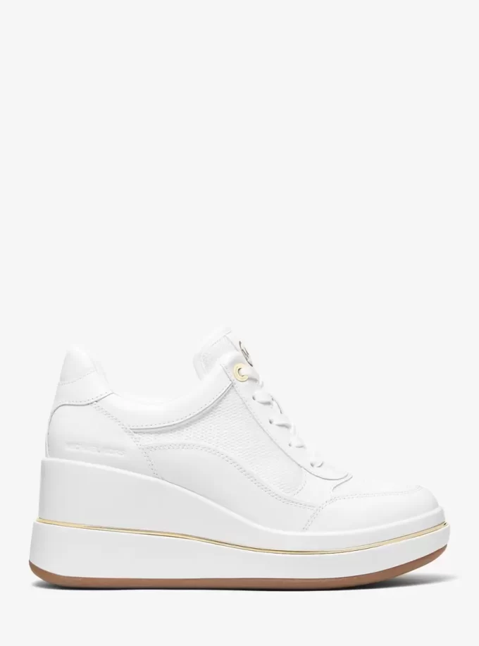 Buty sportowe na koturnie Emmy ze skóry i siateczki Buty sportowe na koturnie Emmy ze skóry i siateczki