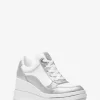 Buty sportowe na koturnie ze skóry Emmy z brokatem Buty sportowe na koturnie ze skóry Emmy z brokatem