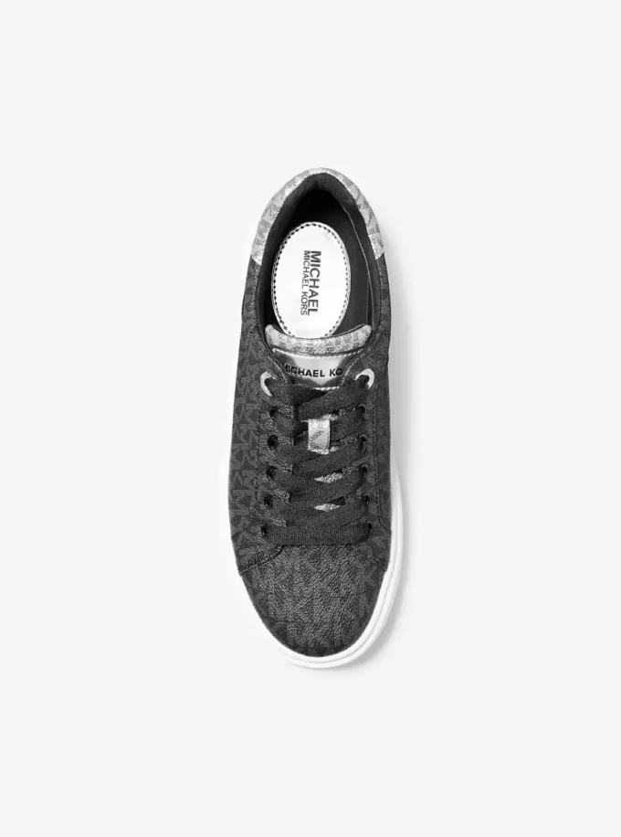 Buty sportowe Romey Metallic Two-Tone na platformie z logo Signature Buty sportowe Romey Metallic Two-Tone na platformie z logo Signature