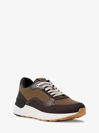 Buty sportowe Trevor ze skóry i sznurka twill