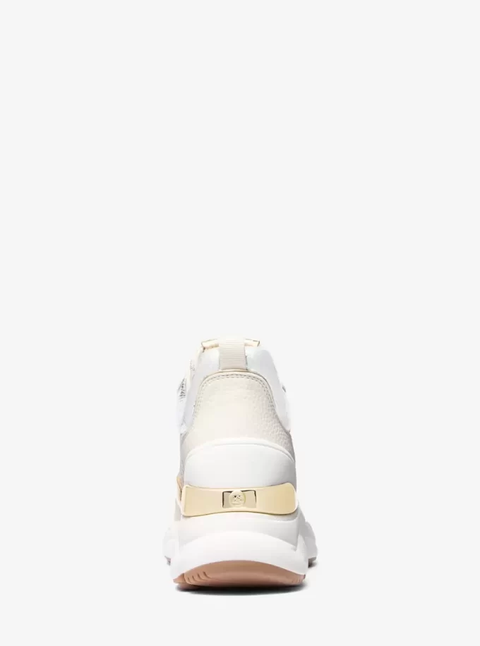 Buty sportowe z logo Katrina Signature i wytłoczonym metalicznym wzorem jaszczurki Buty sportowe z logo Katrina Signature i wytłoczonym metalicznym wzorem jaszczurki