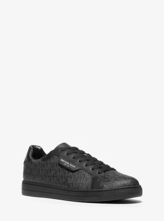 Buty sportowe ze skóry i logo Keating