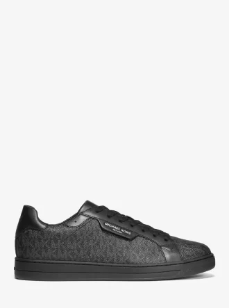 Buty sportowe ze skóry i logo Keating