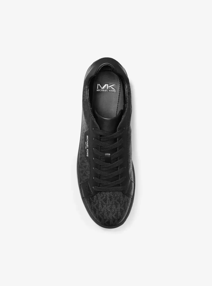 Buty sportowe ze skóry i logo Keating
