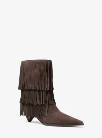 Buty zamszowe z frędzlami Jayla