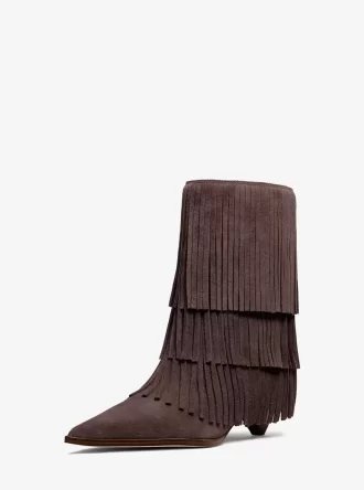 Buty zamszowe z frędzlami Jayla
