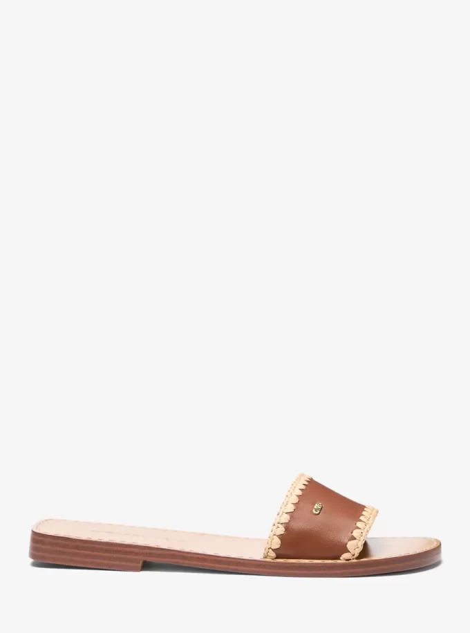 Drea Leather Slide Sandal Drea Leather Slide Sandal