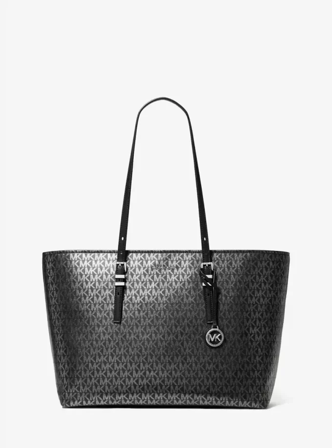 Duża metaliczna torba typu tote z logo Quinn