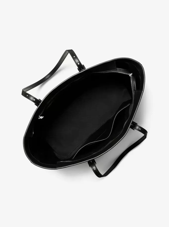 Duża metaliczna torba typu tote z logo Quinn