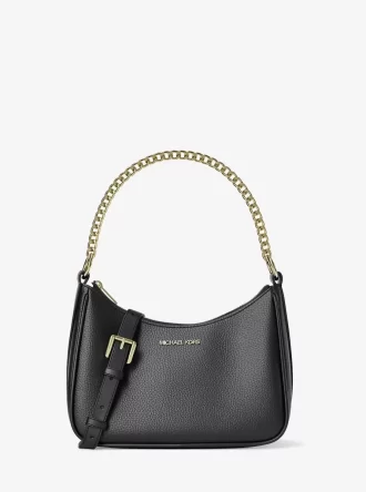 Duża, składana torba typu crossbody Jet Set ze skóry groszkowanej
