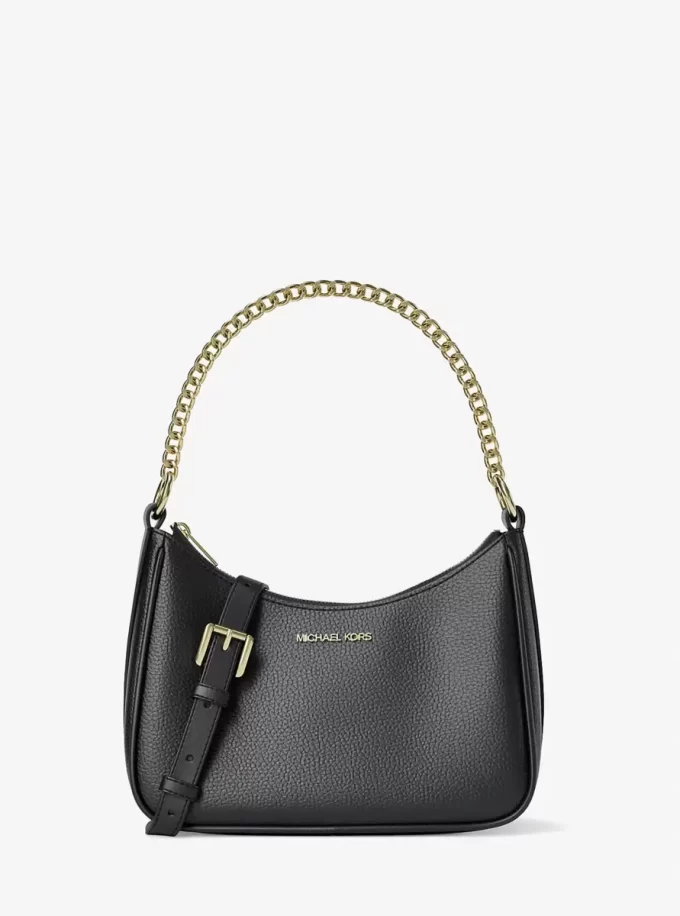 Duża, składana torba typu crossbody Jet Set ze skóry groszkowanej Duża, składana torba typu crossbody Jet Set ze skóry groszkowanej