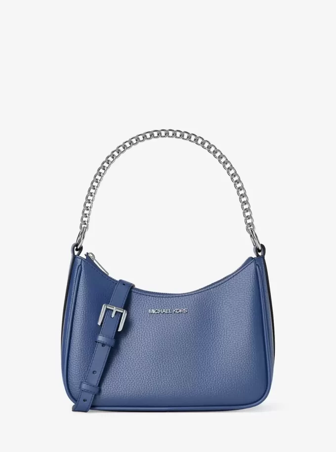 Duża, składana torba typu crossbody Jet Set ze skóry groszkowanej Duża, składana torba typu crossbody Jet Set ze skóry groszkowanej